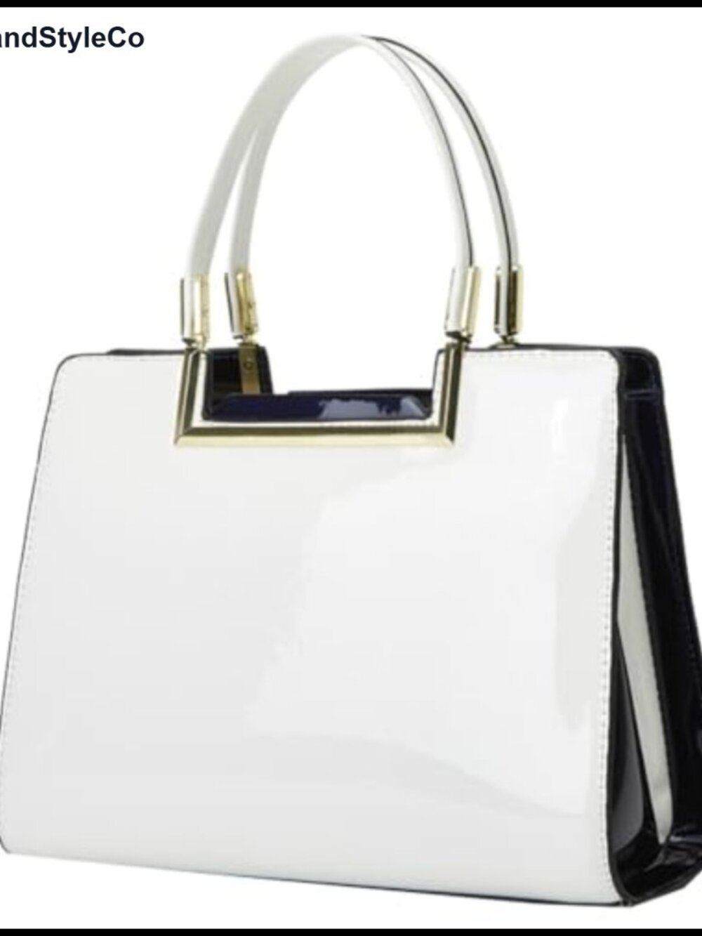 Glossy Patent Leather PU Handbag Large Capacity Tote Shoulder Bag for Work